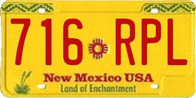 NM license plate 716RPL