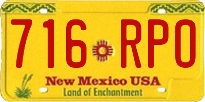 NM license plate 716RPO