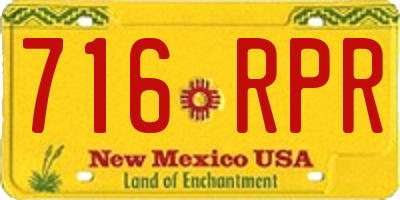 NM license plate 716RPR