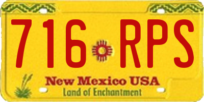 NM license plate 716RPS