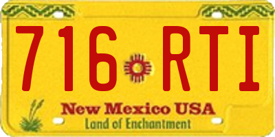 NM license plate 716RTI