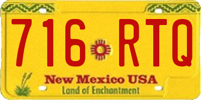 NM license plate 716RTQ