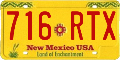 NM license plate 716RTX