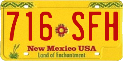 NM license plate 716SFH