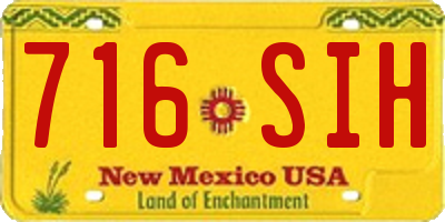 NM license plate 716SIH