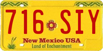NM license plate 716SIY