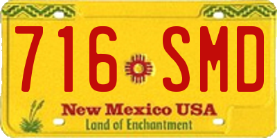 NM license plate 716SMD