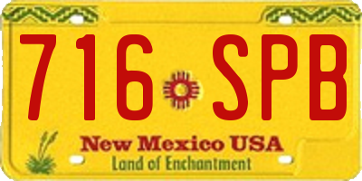 NM license plate 716SPB