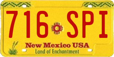 NM license plate 716SPI