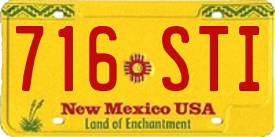 NM license plate 716STI