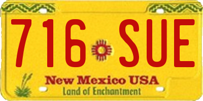 NM license plate 716SUE