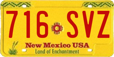 NM license plate 716SVZ