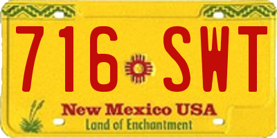 NM license plate 716SWT