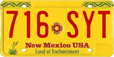 NM license plate 716SYT