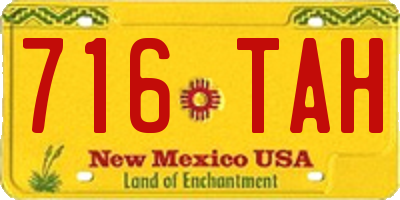 NM license plate 716TAH