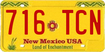 NM license plate 716TCN