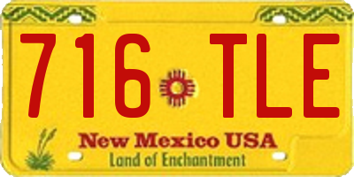 NM license plate 716TLE
