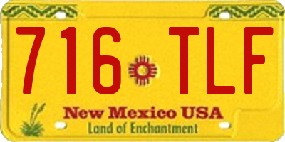 NM license plate 716TLF