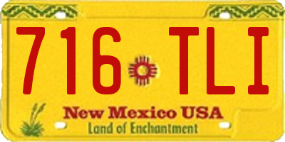 NM license plate 716TLI