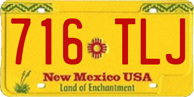 NM license plate 716TLJ