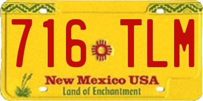 NM license plate 716TLM