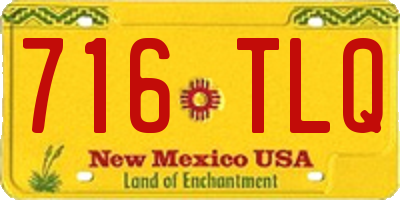 NM license plate 716TLQ