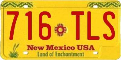 NM license plate 716TLS