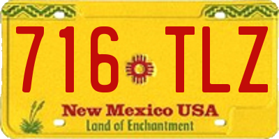 NM license plate 716TLZ