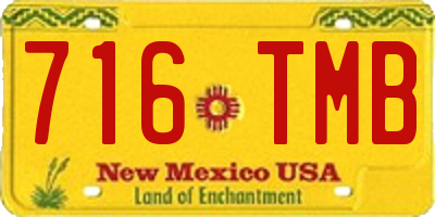 NM license plate 716TMB