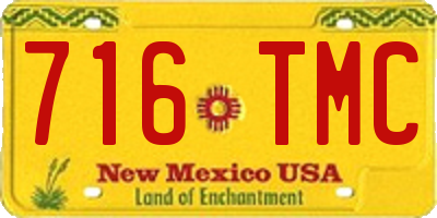 NM license plate 716TMC