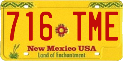 NM license plate 716TME