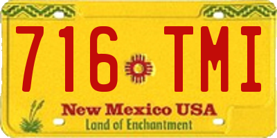 NM license plate 716TMI