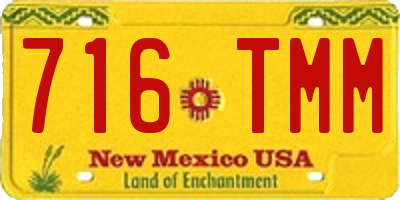 NM license plate 716TMM