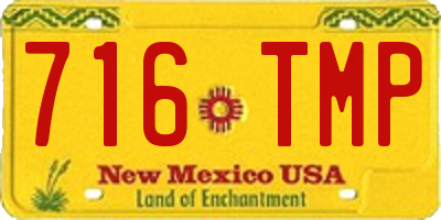 NM license plate 716TMP