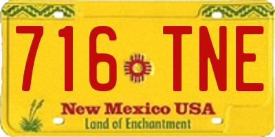 NM license plate 716TNE