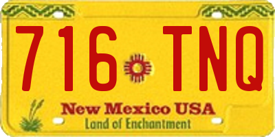 NM license plate 716TNQ