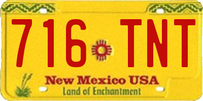 NM license plate 716TNT