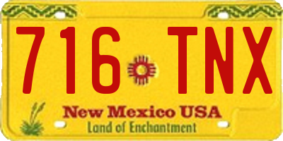 NM license plate 716TNX