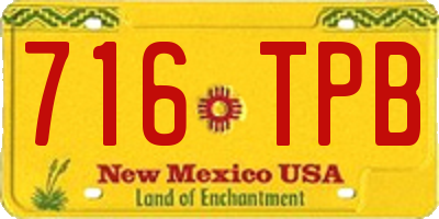 NM license plate 716TPB