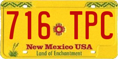 NM license plate 716TPC