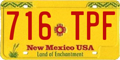 NM license plate 716TPF