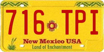 NM license plate 716TPI