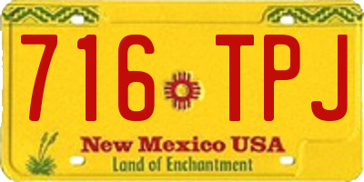 NM license plate 716TPJ