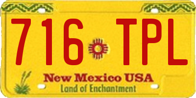 NM license plate 716TPL