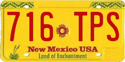 NM license plate 716TPS
