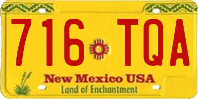 NM license plate 716TQA