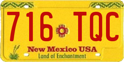 NM license plate 716TQC