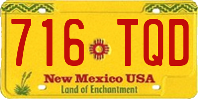 NM license plate 716TQD