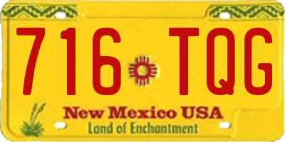 NM license plate 716TQG