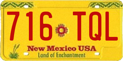 NM license plate 716TQL
